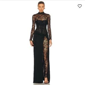 Retrofete Black Lace Saphira Dress